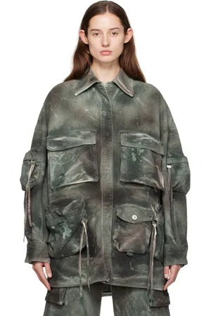The Attico Khaki Fern Denim Jacket