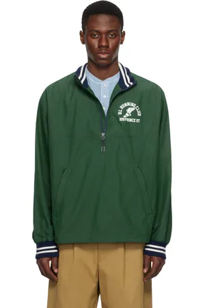 Ralph Lauren Green Ripstop Quarter-Zip Graphic Jacket