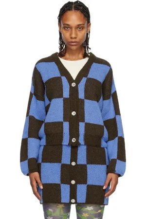 STINE GOYA Brown & Blue Amara Cardigan