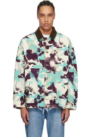 BAPE Blue & Purple Map Camo Work Jacket