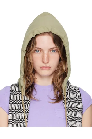 MERYLL ROGGE Green Hood Scarf Beanie