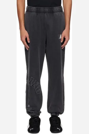 BAPE Washed Effect College Patch Sweatpants