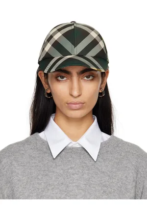 Burberry Green Check Baseball Cap