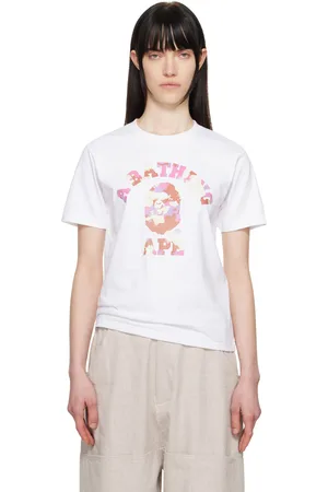 BAPE White Map Camo College T-Shirt