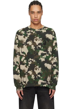 BAPE Green Map Camo Long Sleeve T-shirt