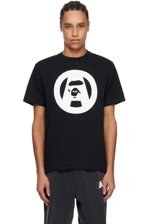 BAPE Black Stencil Circle Ape Face T-shirt