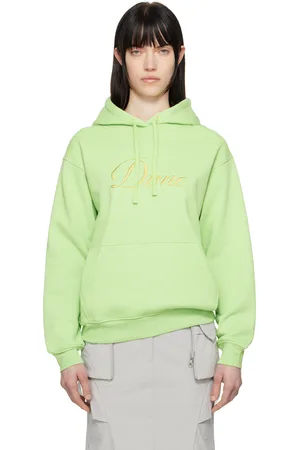 DIME Green Cursive Logo Hoodie