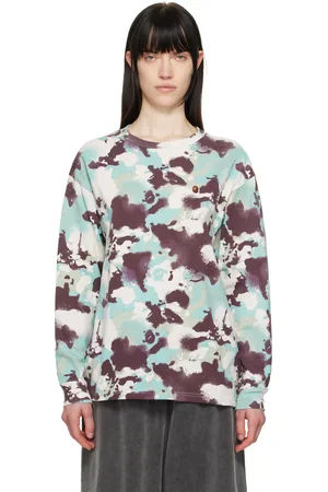 BAPE Blue & Purple Map Camo Long Sleeve T-shirt