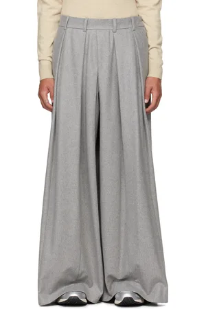 Hed Mayner Gray Flannel Trousers