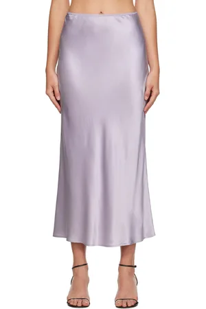 Reformation Purple Layla Midi Skirt
