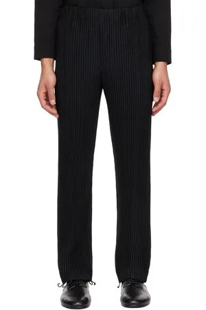 Issey Miyake Black Tailored Pleats 1 Trousers