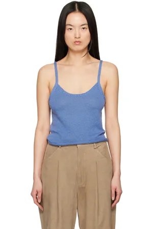 THE ELDER STATESMAN Blue Nora Lite Camisole