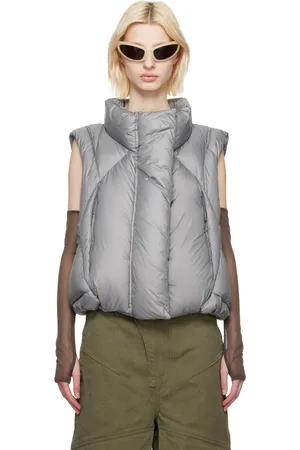 Entire Studios SSENSE Exclusive Gray Grid Down Vest
