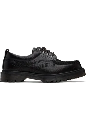 Dr. Martens Brown Lowell Crocodile Analine Leather Derbys