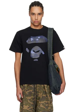 BAPE Black Color Camo Ape Face T-shirt
