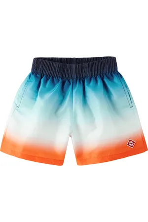 Casablanca Kids Orange & Blue Gradient Swim Shorts