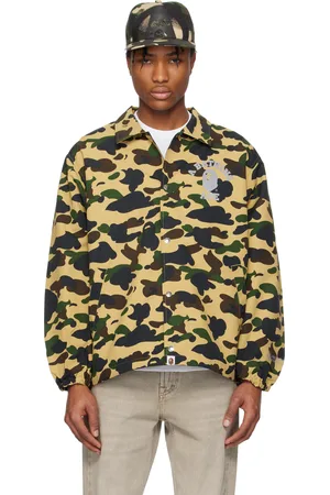 BAPE Khaki Gore-Tex Wind Stopper 1st Camo Relaxed Coach Jacket