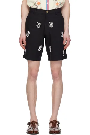 HARAGO Beadwork Embroidered Long Shorts