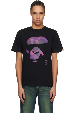 BAPE Black Color Camo Ape Face T-shirt