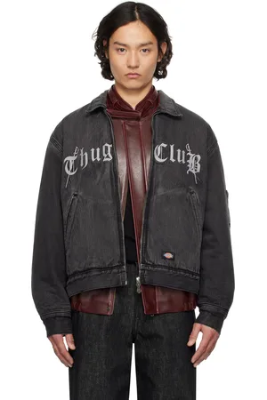 THUG CLUB Black Dickies Edition TC Eisenhower Denim Jacket