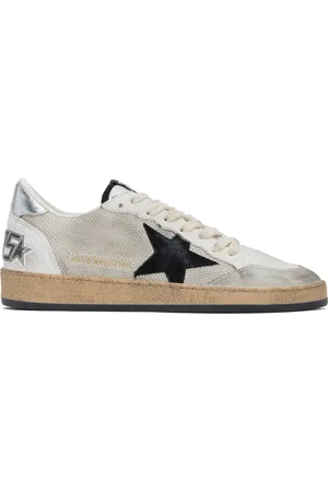 Golden Goose White & Gray Ball Star Sneakers