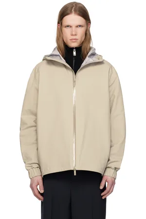 Moncler Beige Bise Hooded Rain Jacket