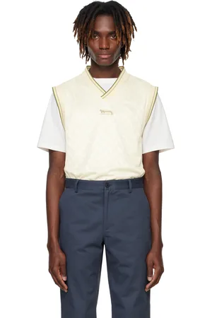 Maison Kitsuné Off-White Jacquard Flash Fox Vest