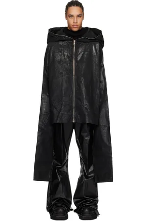 Rick Owens Black Hollywood Gimp Kaftan Denim Jacket