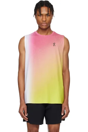 On Running Pink & Yellow Court Tank Top