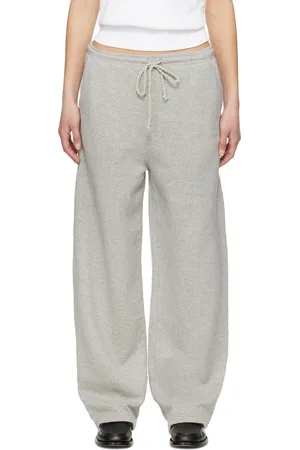 THE ELDER STATESMAN Gray Daily Wide Leg Sweatpants