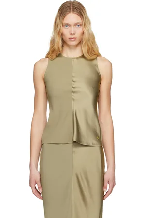 Ami Taupe Sleeveless Tank Top
