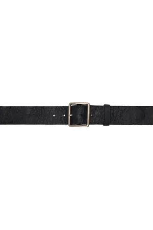 Ralph Lauren Black Distressed Leather Belt