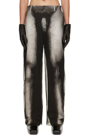 Y / PROJECT Black Jean Paul Gaultier Edition Overlay Trousers