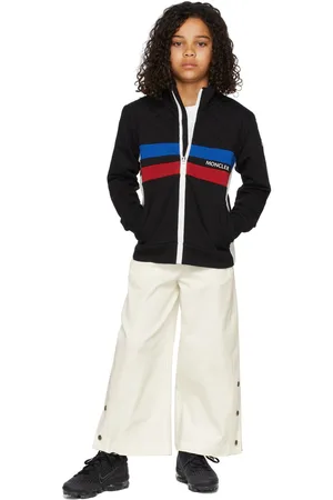 Moncler Kids Black Inlay Zip-Up Cardigan