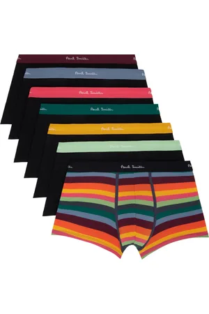 Paul Smith Seven-Pack Multicolor Organic-Cotton Artist Stripe Mixed Boxer Briefs