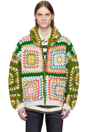Cout de la Liberte Multicolor Lydia One Of A Kind Square Flower Crochet Hoodie