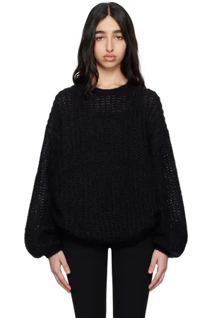 Totême Black Puffed Knit Sweater