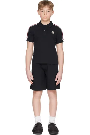 Moncler Big Kids Navy Cotton Polo & Shorts Set