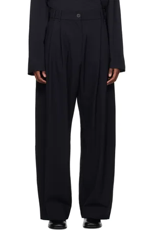 STUDIO NICHOLSON Navy Nika Trousers