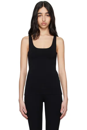 Totême Black Compact Knit Tank Top