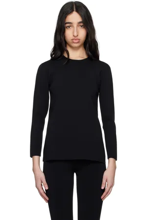 Totême Black Compact Knit Top