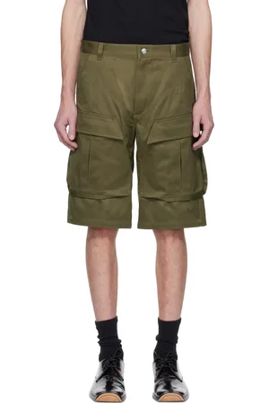MUGLER Khaki Relaxed-Fit Cargo Shorts