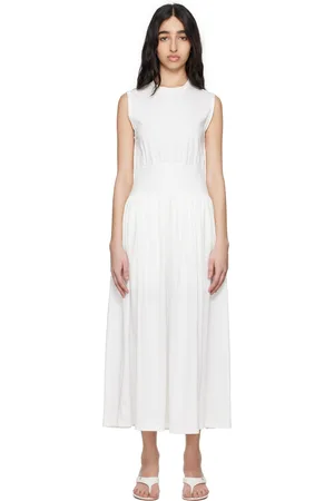 Totême Off-White Sleeveless Cotton Tee Maxi Dress