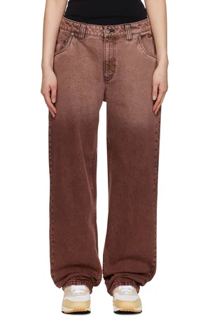 DIME Burgundy Classic Relaxed Denim Jeans