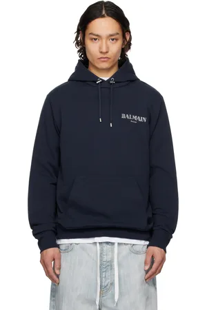Balmain Navy Vintage Gel Hoodie