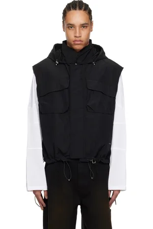 WOOYOUNGMI Black Nylon Technical Vest