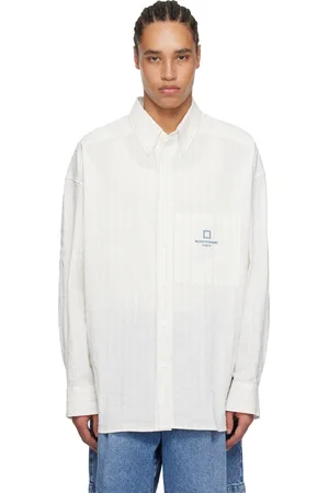 WOOYOUNGMI Off-White Linen Striped Shirt