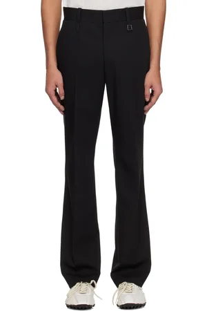 WOOYOUNGMI Black Slim Straight Trousers