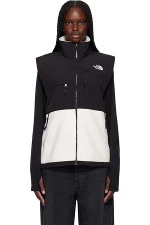 The North Face White & Black Retro Denali Vest