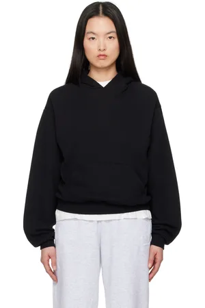 SKIMS Black Cotton Fleece Classic Hoodie